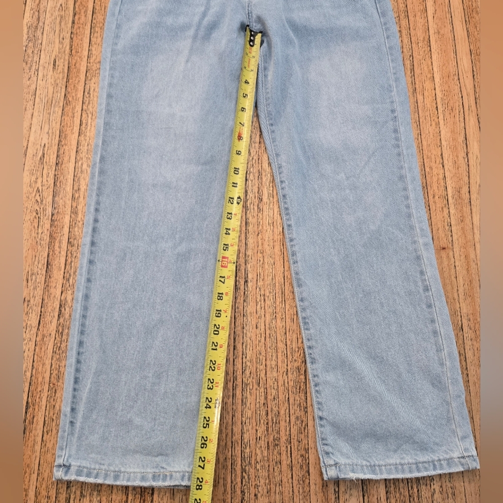 Girl Index Womens Light Washed Size 7 Straight Leg 100% Cotton Jeans - Picture 8 of 13